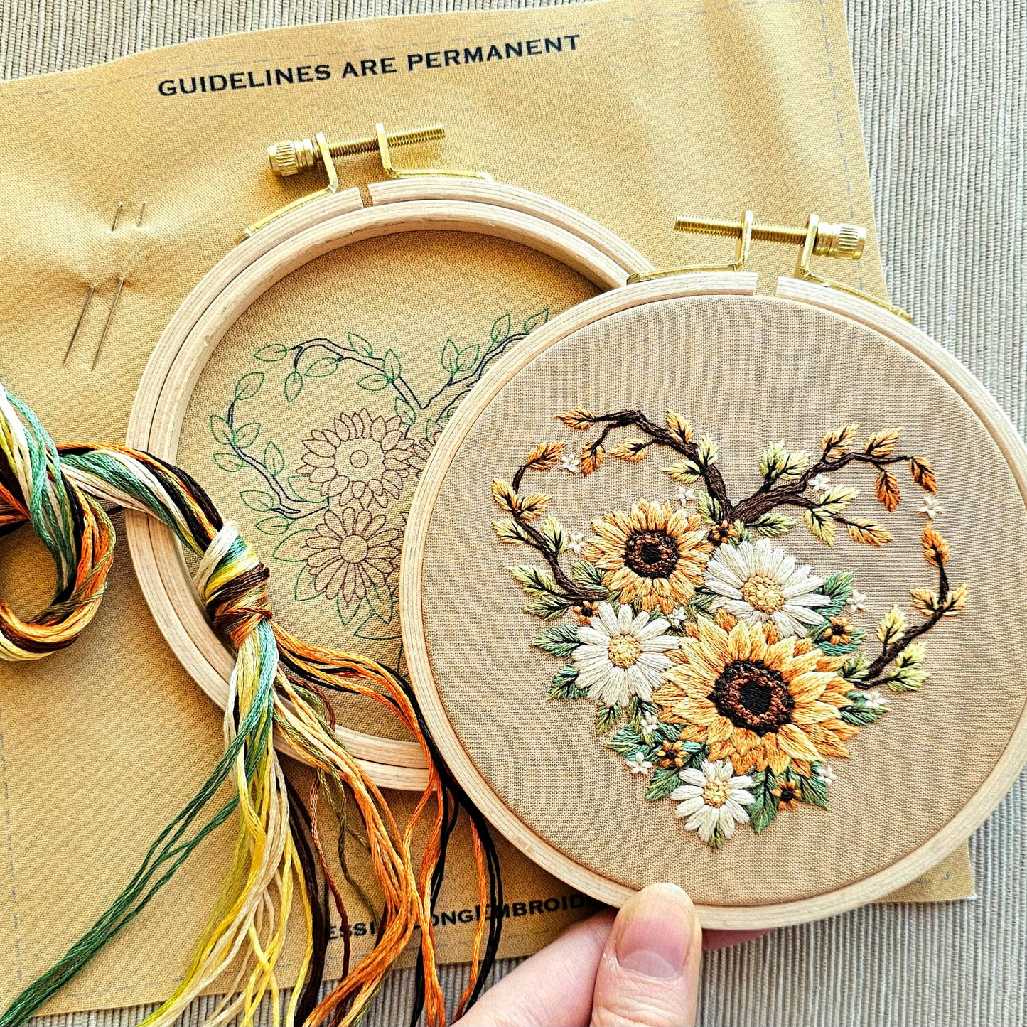 "Fall in Love" Embroidery Kit