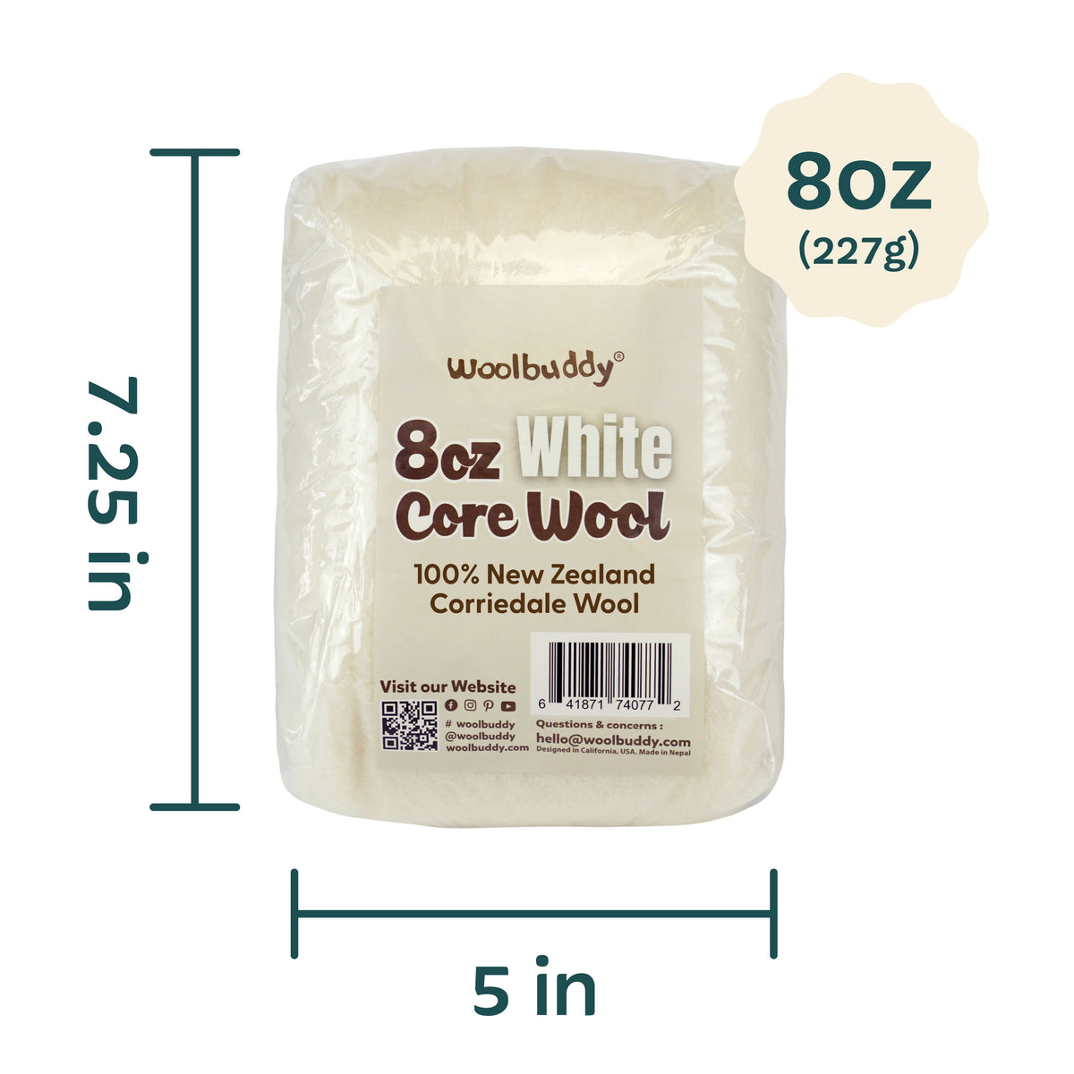 Core Wool Roving 8oz – Bulk Needle Felting Craft Supply