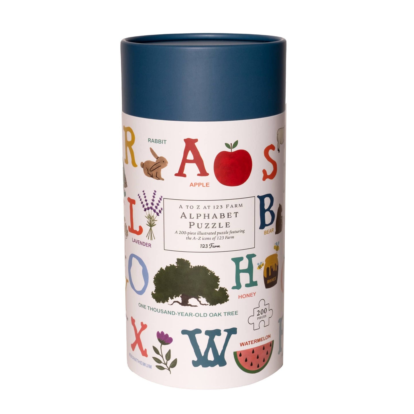 123 Farm ABC Alphabet Puzzle – 200 Pcs with Hand drawn Art