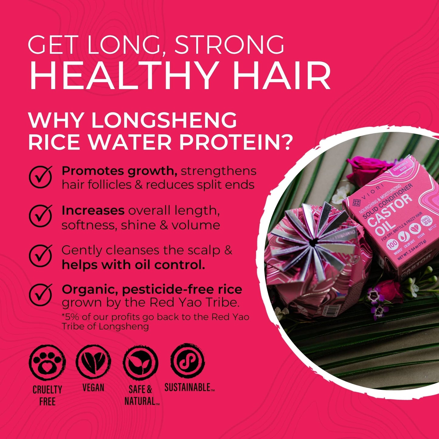 Castor Oil Conditioner Bar Ultra-Hydrating | Chamomile Rose 