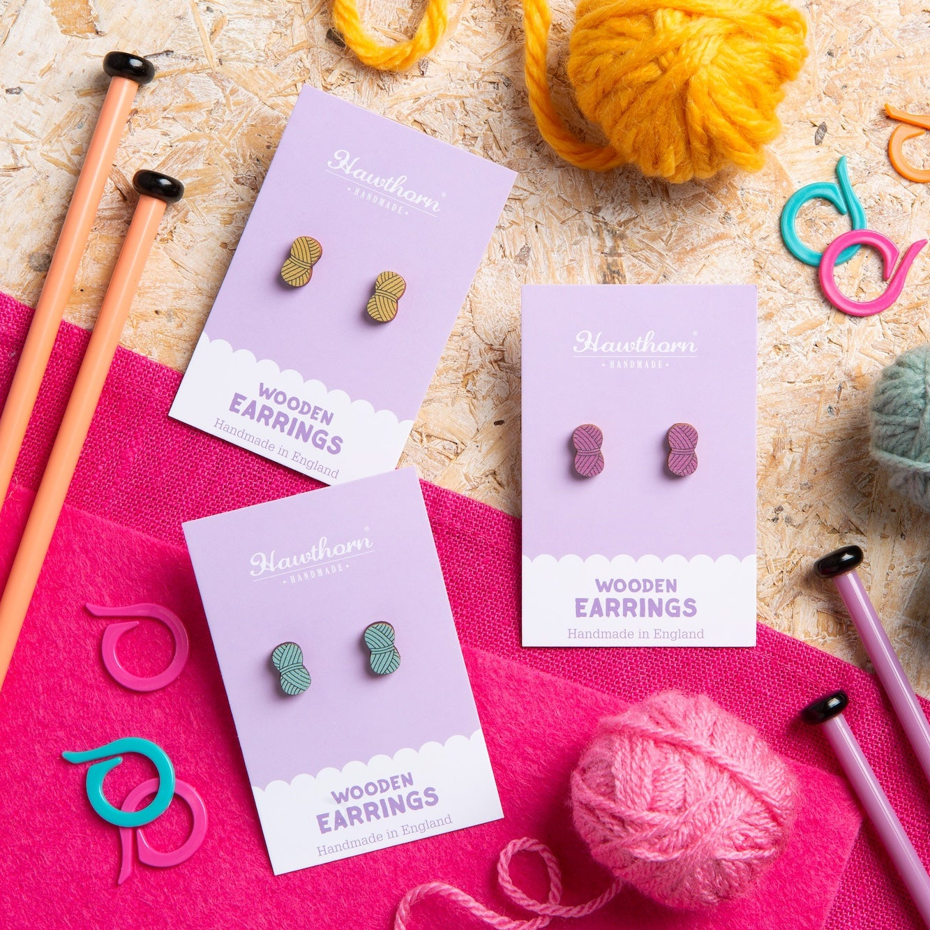 Hawthorn Handmade Wooden Earrings
