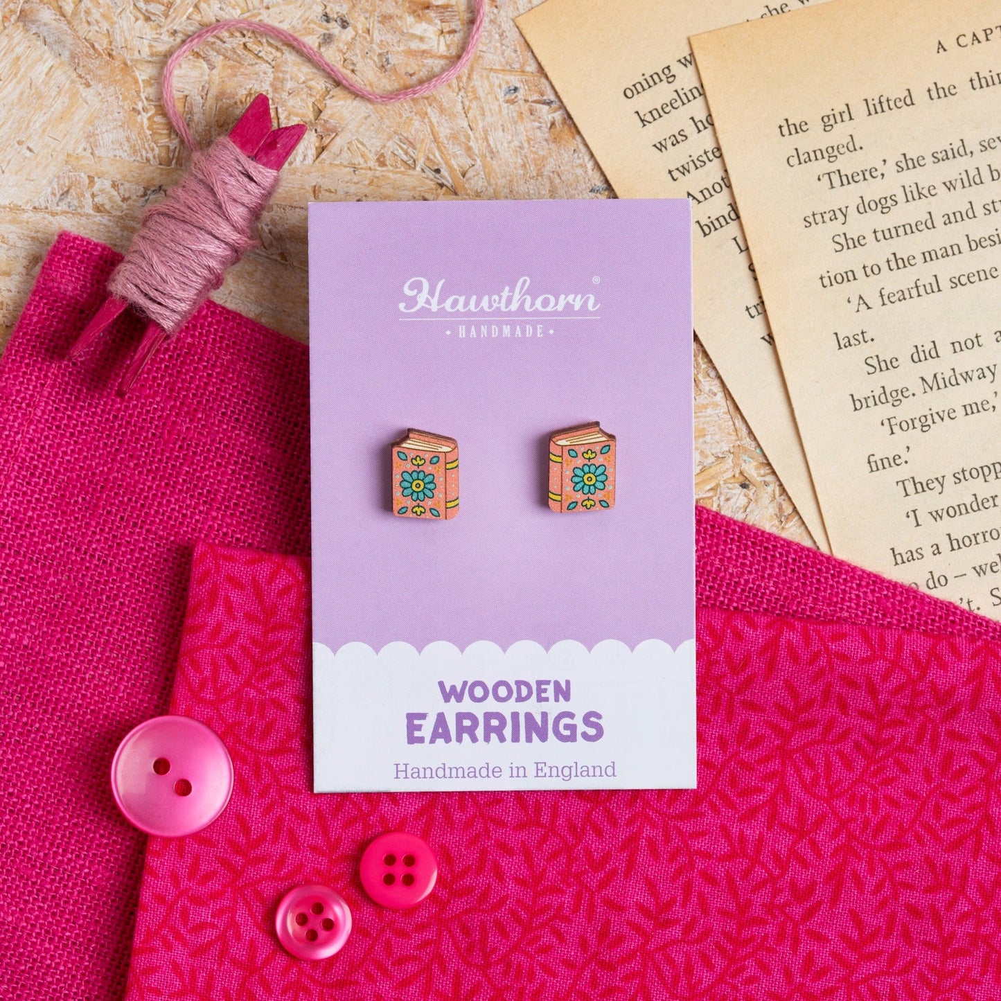 Hawthorn Handmade Wooden Earrings