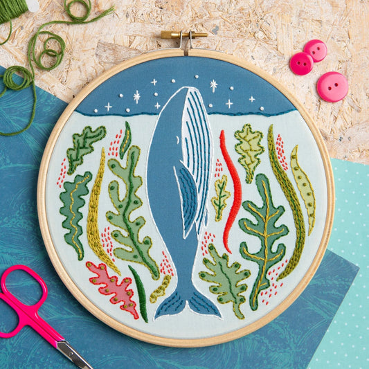 Stargazing Whale Embroidery Kit