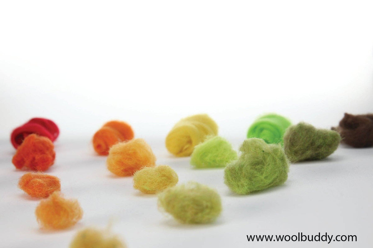 Merino Wool Mix Kit – DIY Needle Felting Craft Set, 24 Color