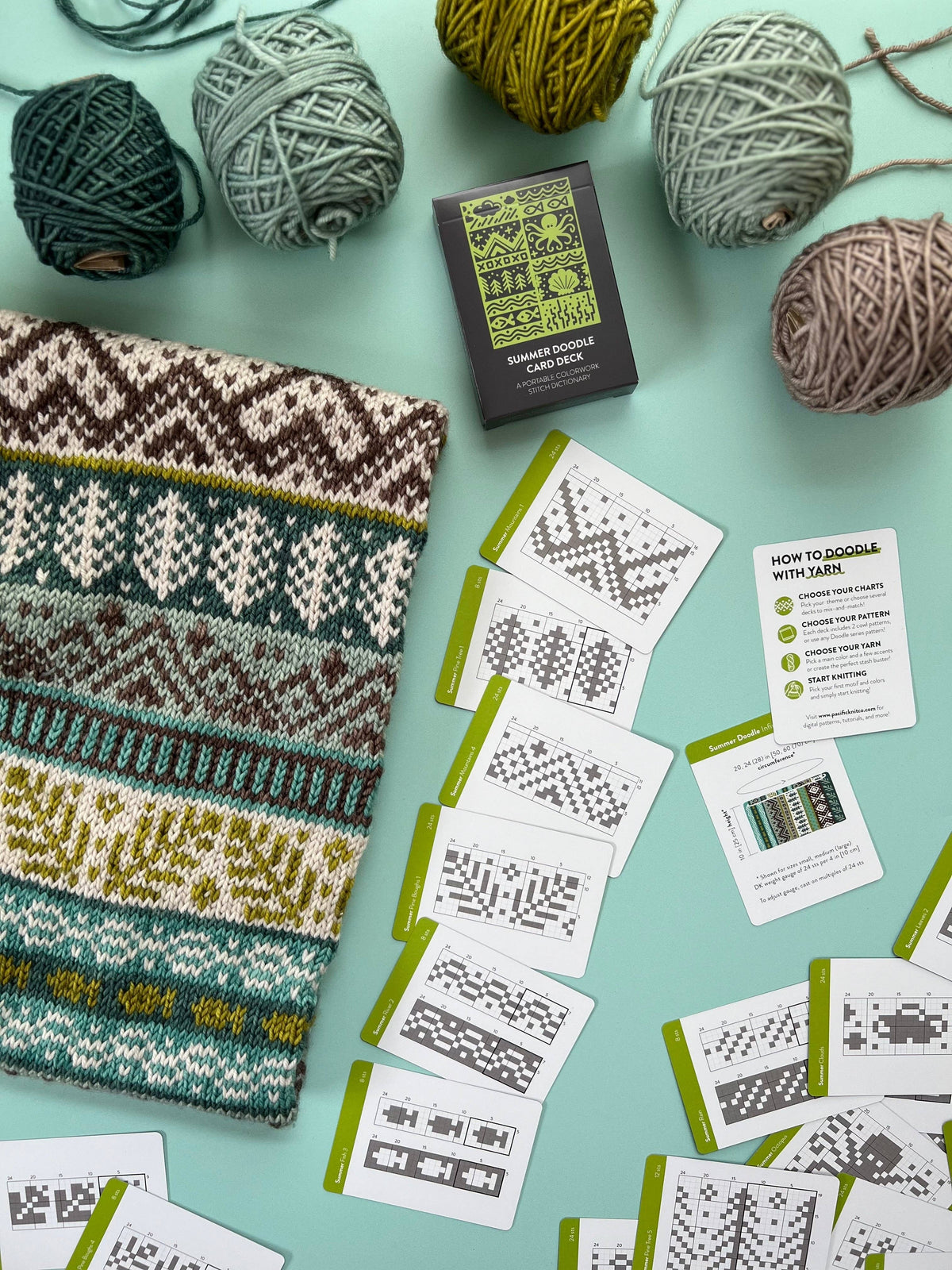 Summer Doodle Card Deck (Core Deck) by Pacific Knit Co