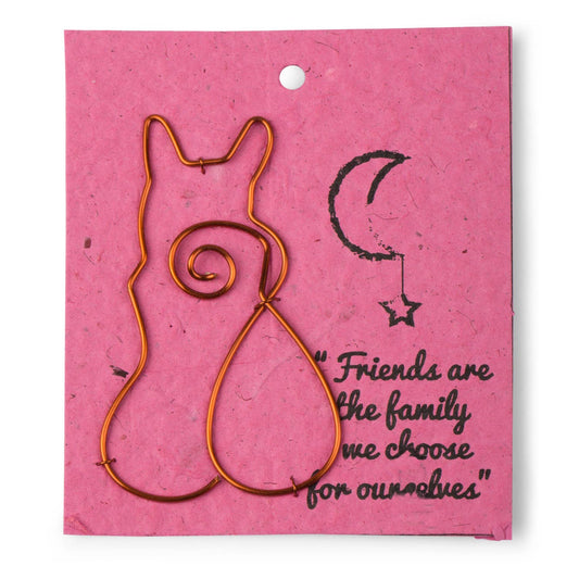 Wire Cat Gift Bookmark