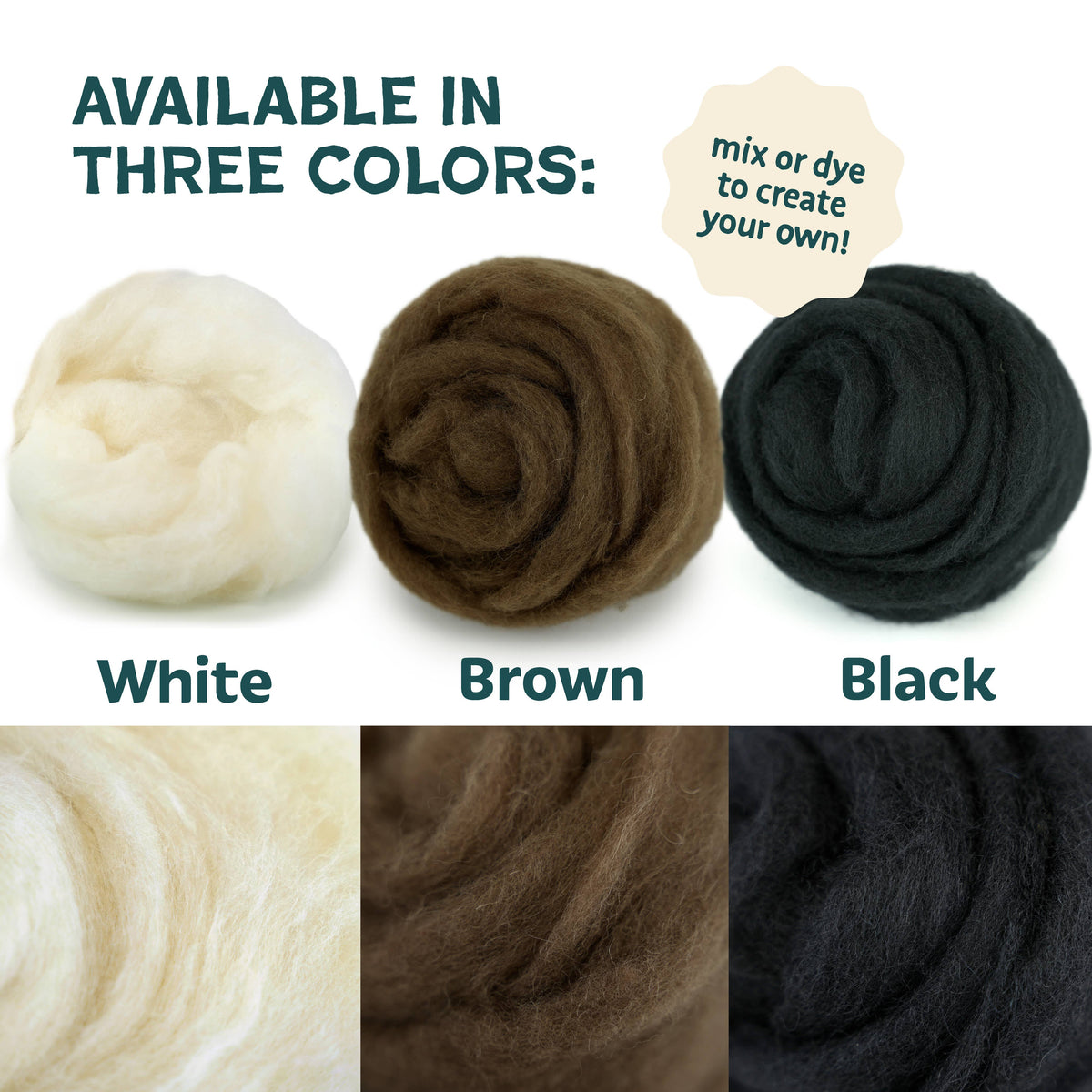 Core Wool Roving 8oz – Bulk Needle Felting Craft Supply
