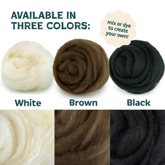 Core Wool Roving 8oz – Bulk Needle Felting Craft Supply