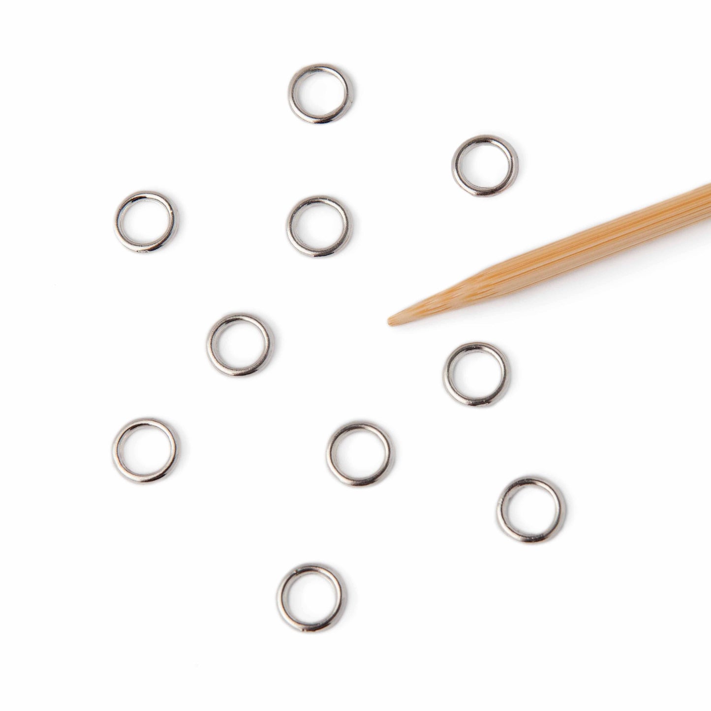 Simple Silver Ring Stitch Markers