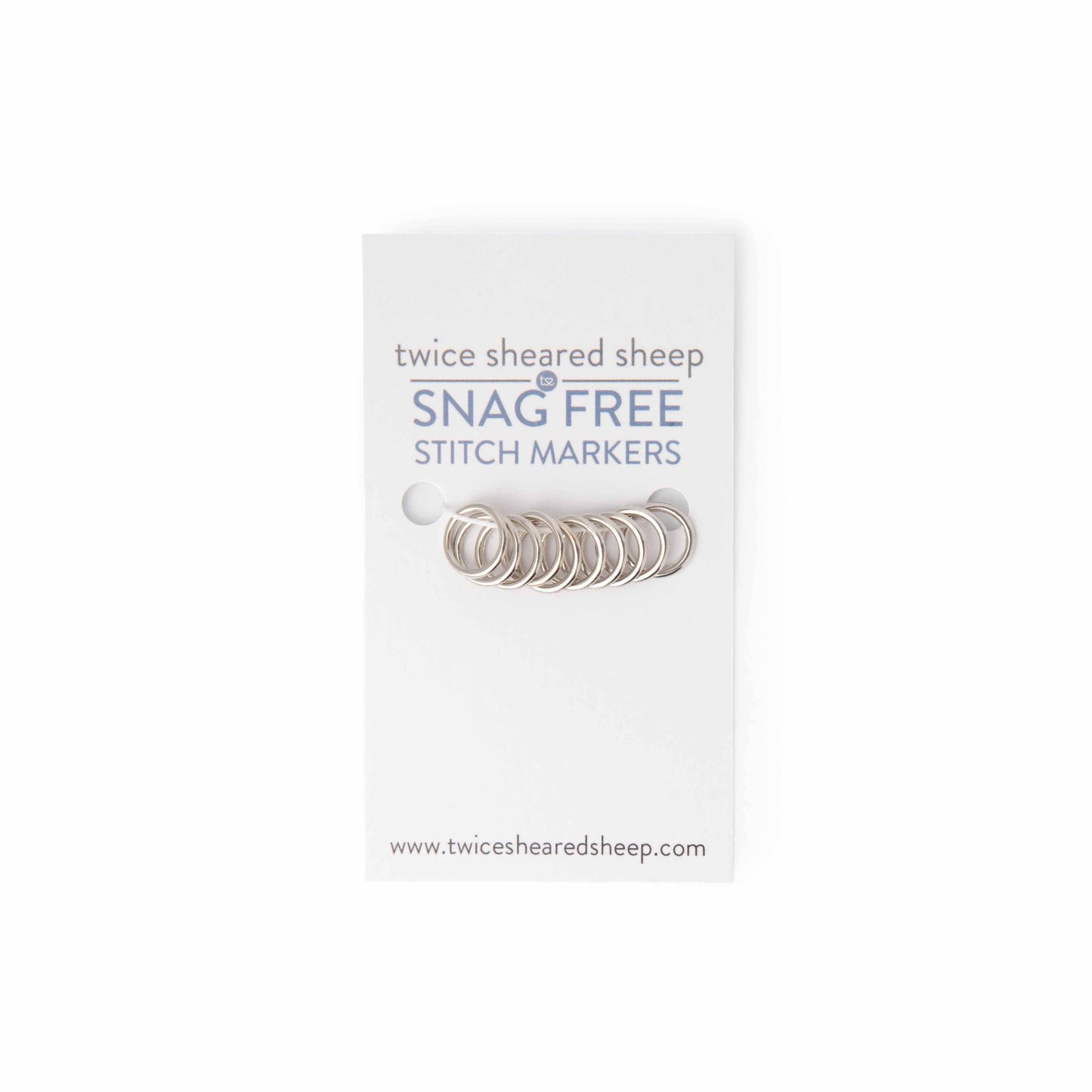 Simple Silver Ring Stitch Markers