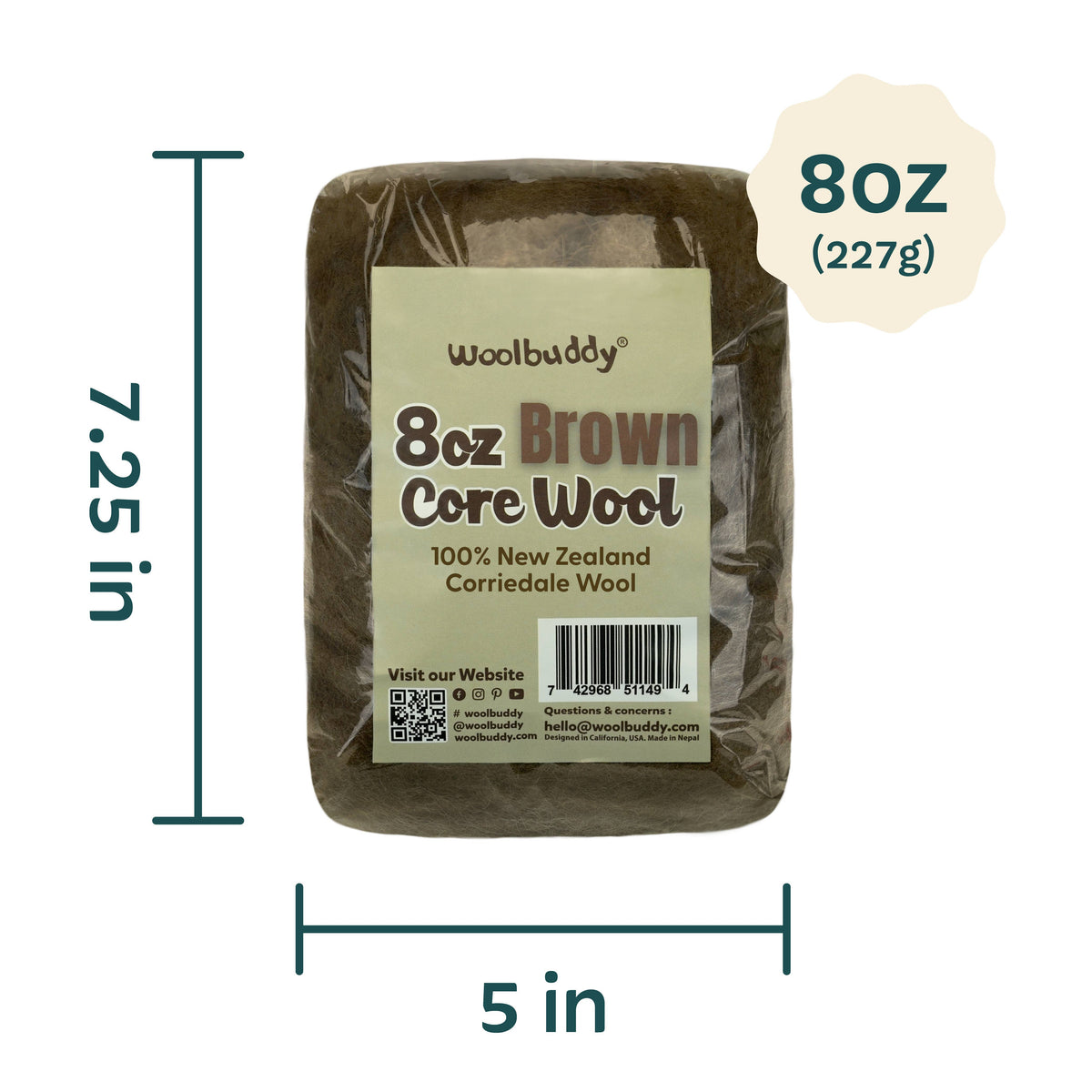 Core Wool Roving 8oz – Bulk Needle Felting Craft Supply