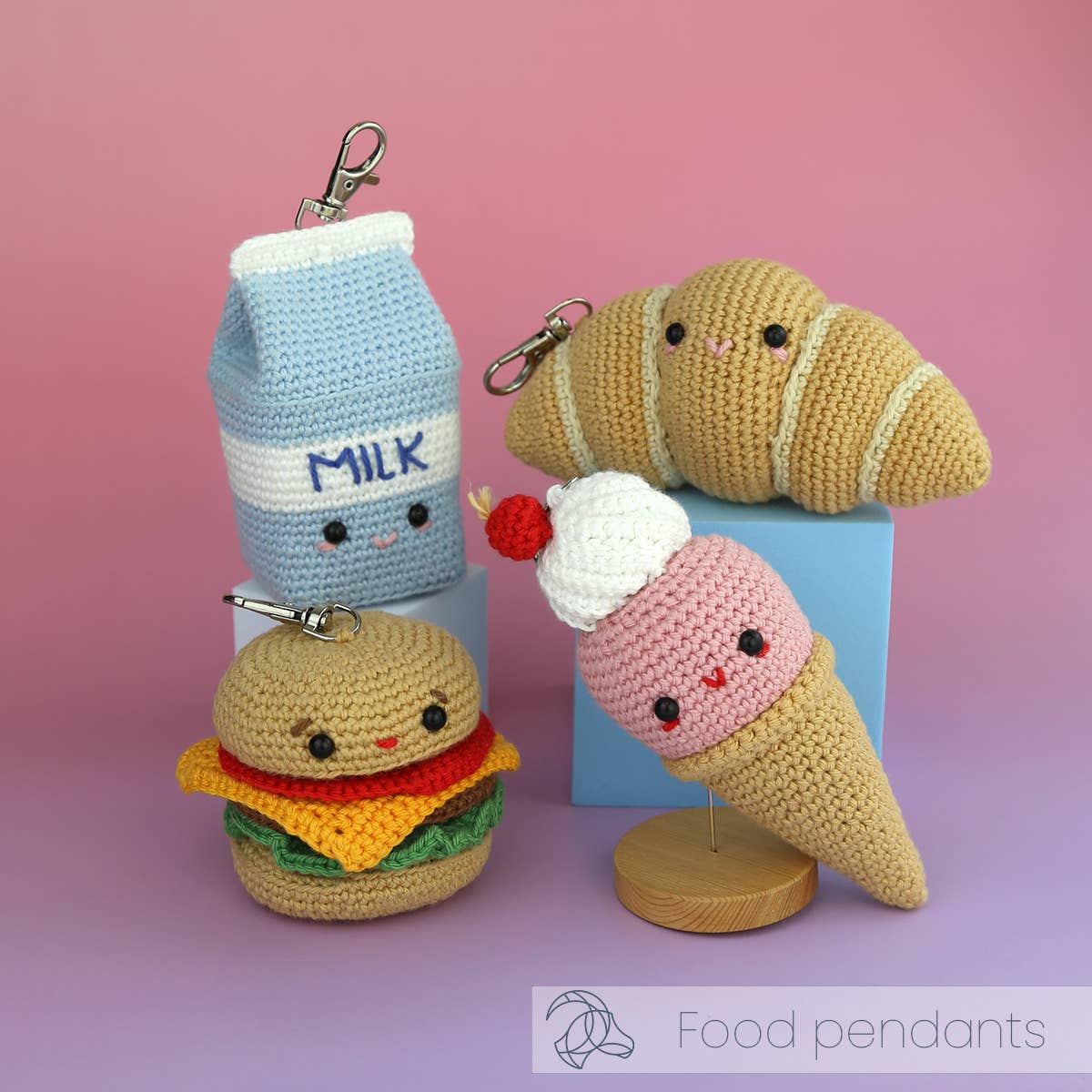 DIY Crochet Kit - Ice Cream Bag Charm