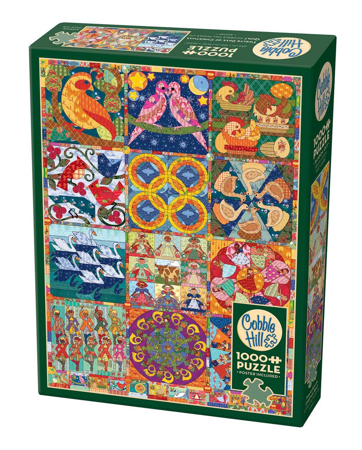Twelve Days of Christmas Quilt 1000-Piece Cobble Hill Puzzle