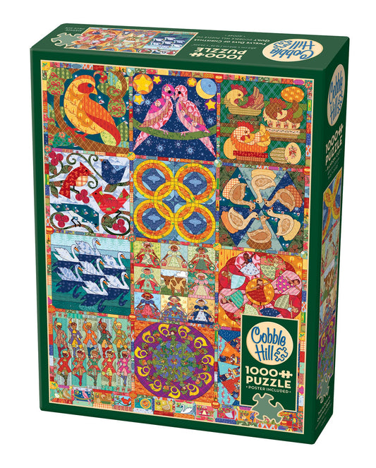 Twelve Days of Christmas Quilt 1000-Piece Cobble Hill Puzzle
