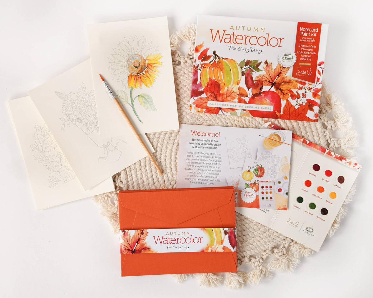 Watercolor the Easy Way Paint-Your-Own Watercolor Cards Autumn