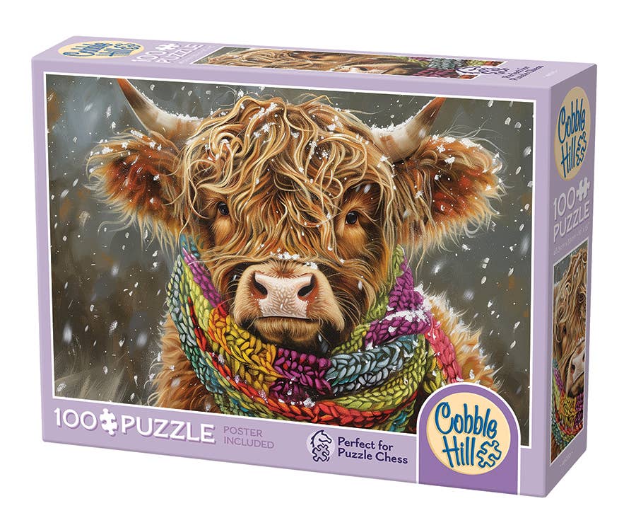 Wee Coo (Baby Highland Cow) 100 Piece Cobble Hill Puzzle