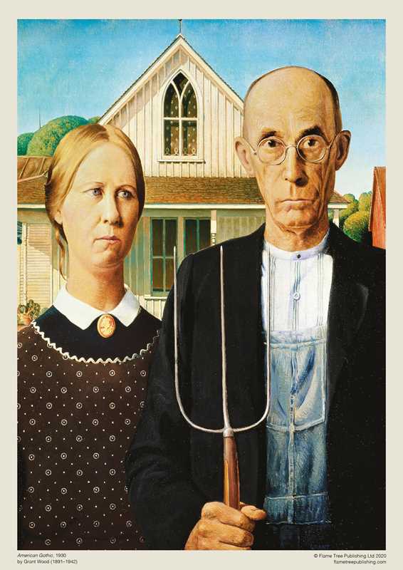 Adult Jigsaw Puzzle Grant Wood: American Gothic by