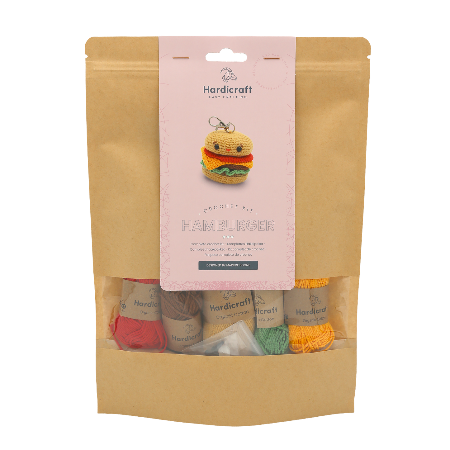 DIY Crochet Kit - Hamburger Bag Charm