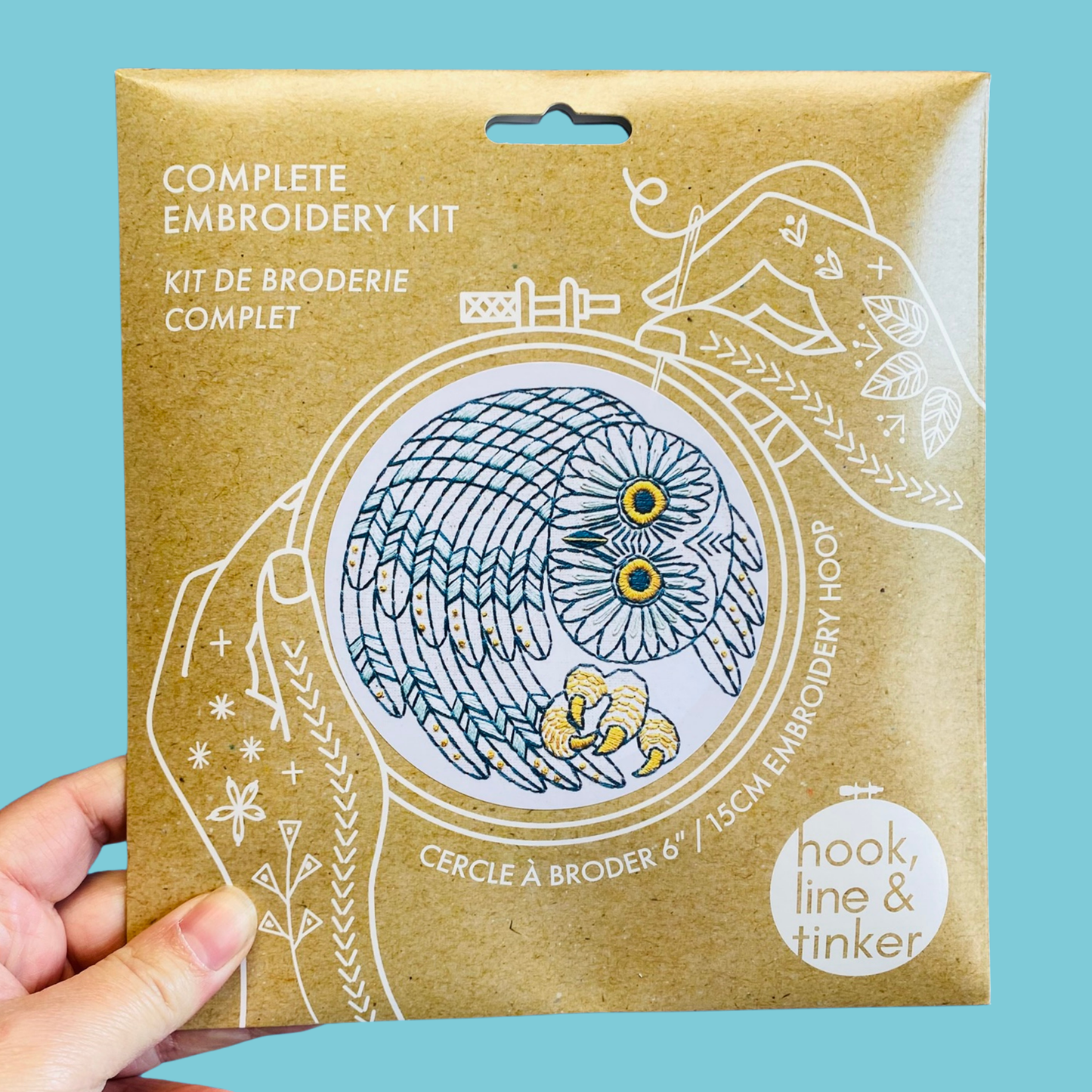 Saw Whet Owl Complete Embroidery Kit