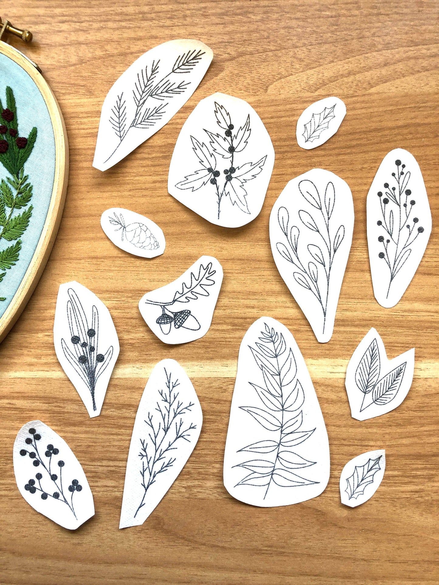 Winter Forage Hand Embroidery - Peel Stick & Stitch Patterns