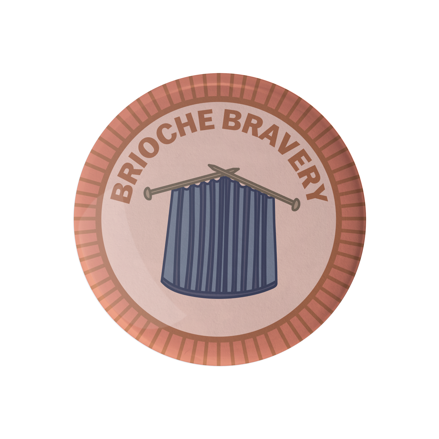 Brioche Bravery Knitting Merit Badge