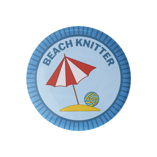 Beach Knitter Knitting Merit Badge