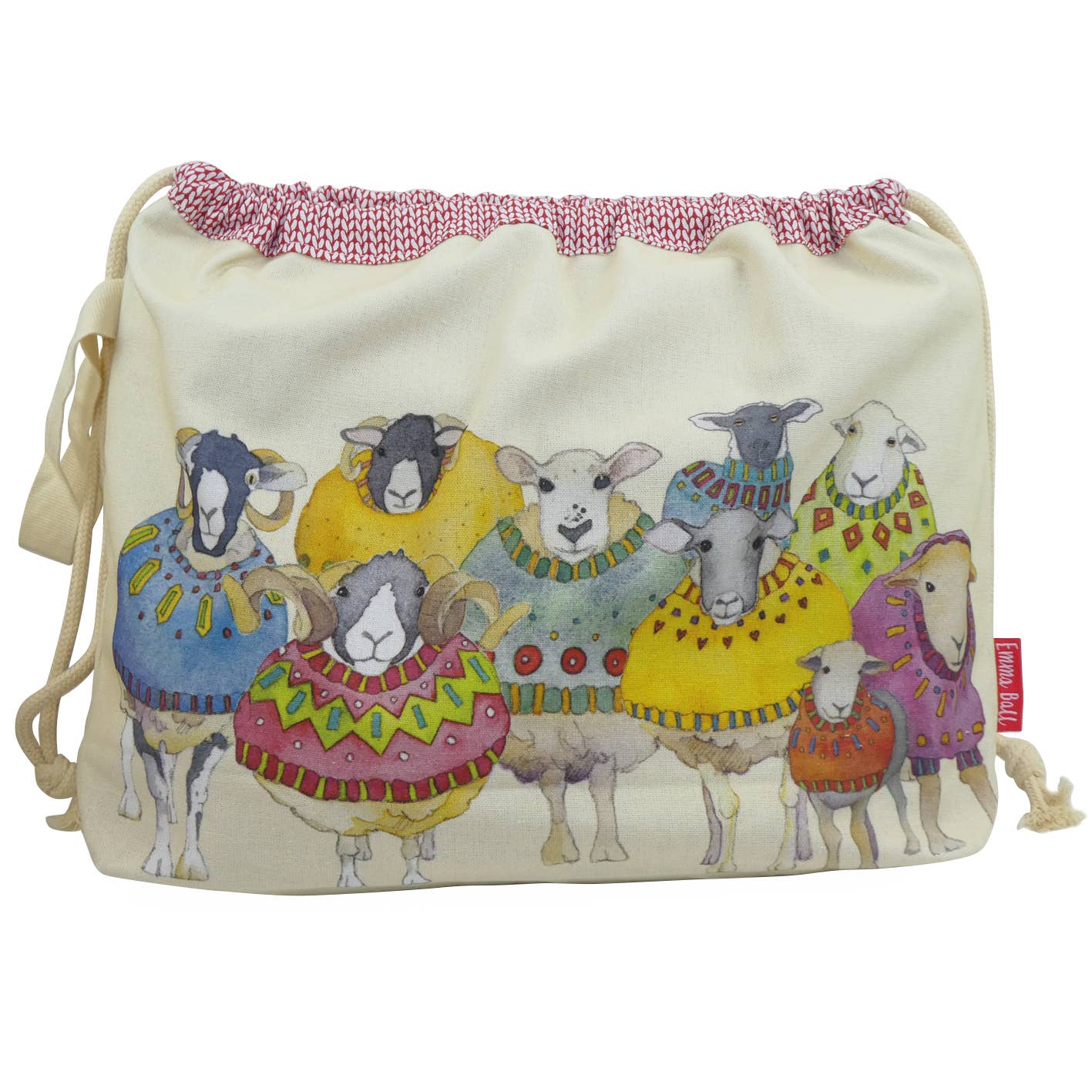 Sheep In Sweaters II Drawstring Bag