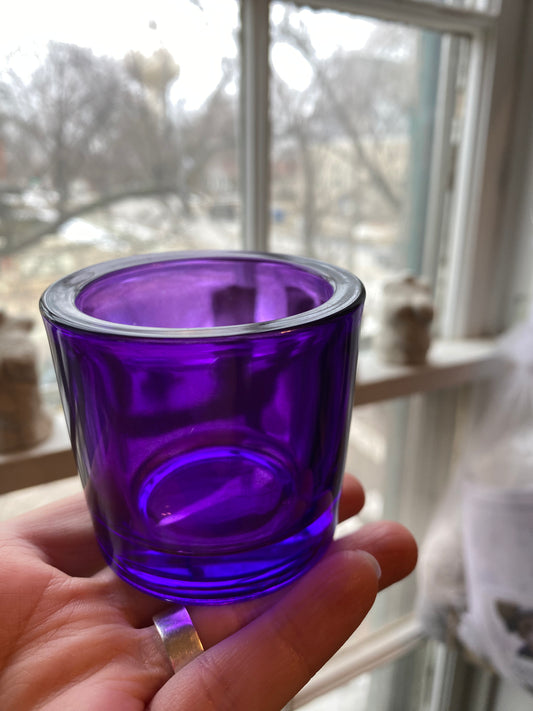 2oz Recycled Heavy Glass Votive and Tea Light Holder