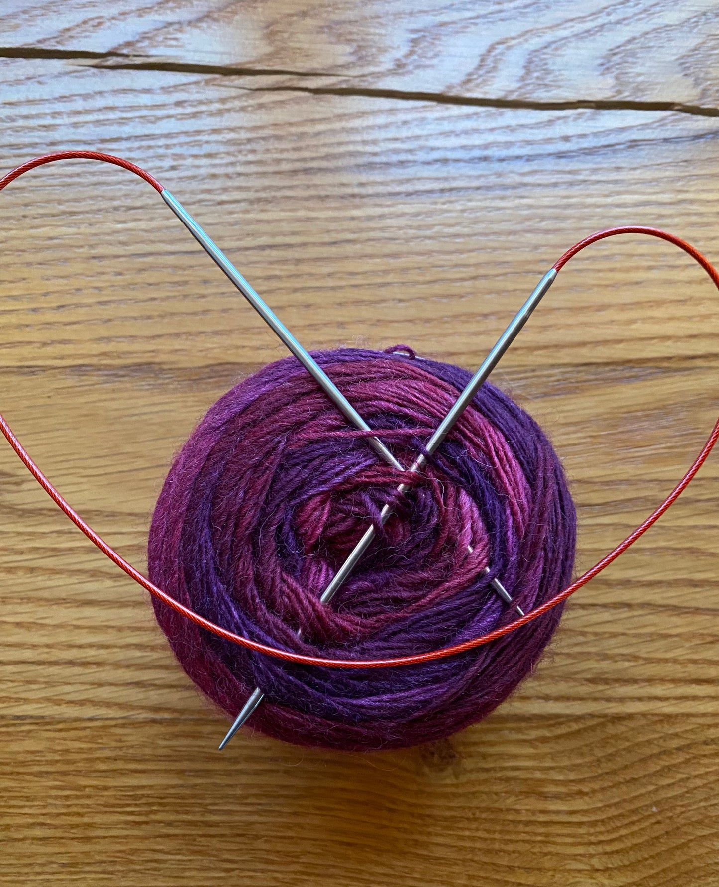 Red Lace Circular Needles Small
