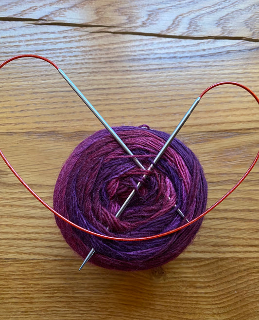 Red Lace Circular Needles Small
